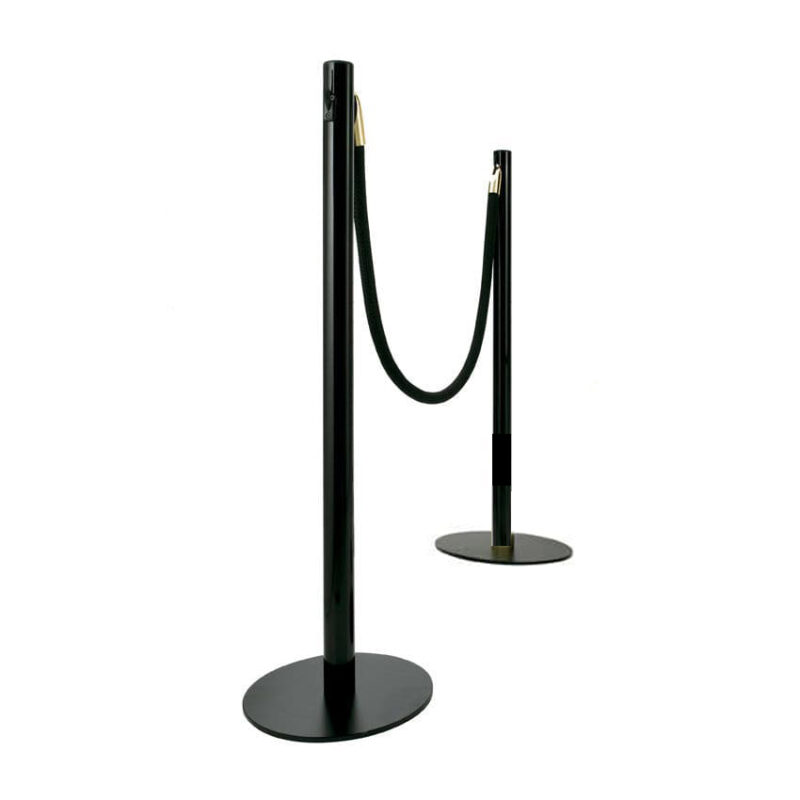 COLONNINA SEPARACODE NERA CON CORDA