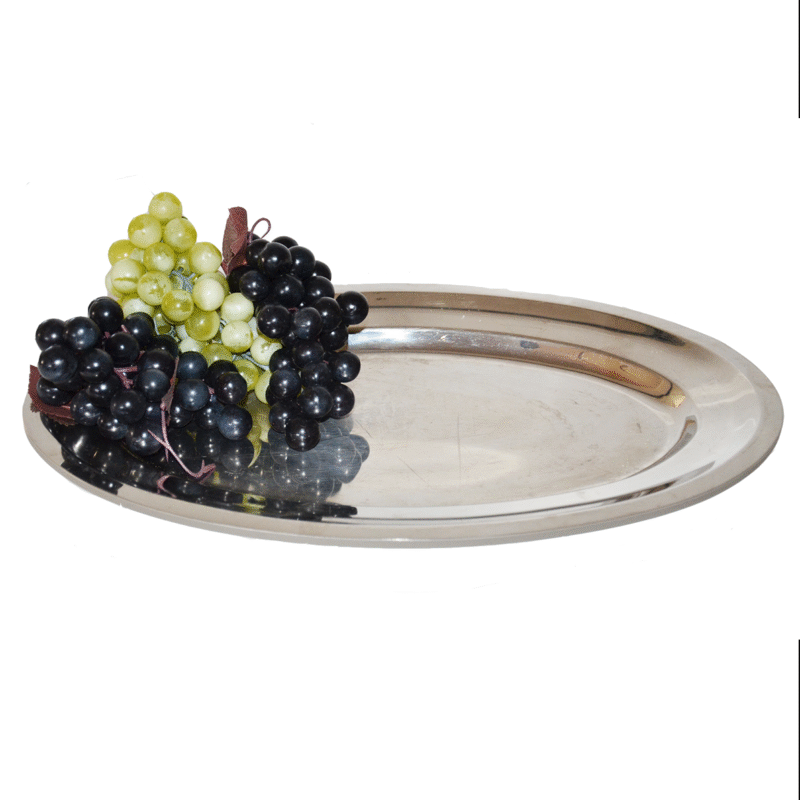 VASSOIO ACCIAIO OVALE